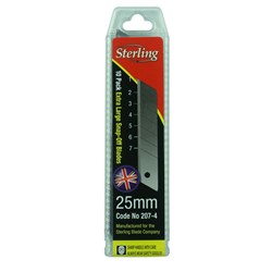 STERLING 25MM SNAP BLADE PACK 10