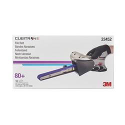 3M 33452 786F CUBITRON II FILE BELT 80G 20MM X 520MM BOX/10