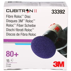 3M 33392 786C ROLOC CUBITRON II DISC 80G 75MM BOX/15