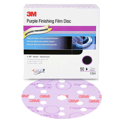 3M 51154 HOOKIT FINISHING FILM ABRASIVE DISC 260L P1500 150MM BOX/50