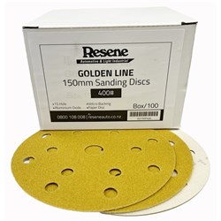 NON-D GOLD 150MM DISCS 15 HOLE P400 BOX/100