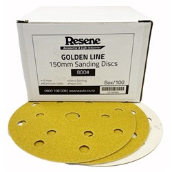 NON-D GOLD 150MM DISCS 15 HOLE P800 BOX/100