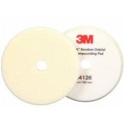 3M 34126 RANDOM ORB POLISHER FOAM PAD 150MM WHITE 2 PADS PER BAG
